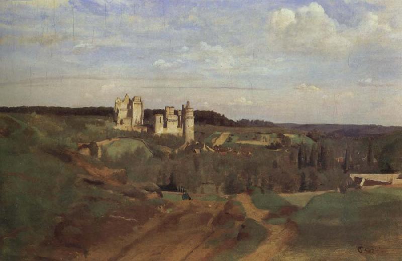 Corot Camille The castle of pierrefonds France oil painting art